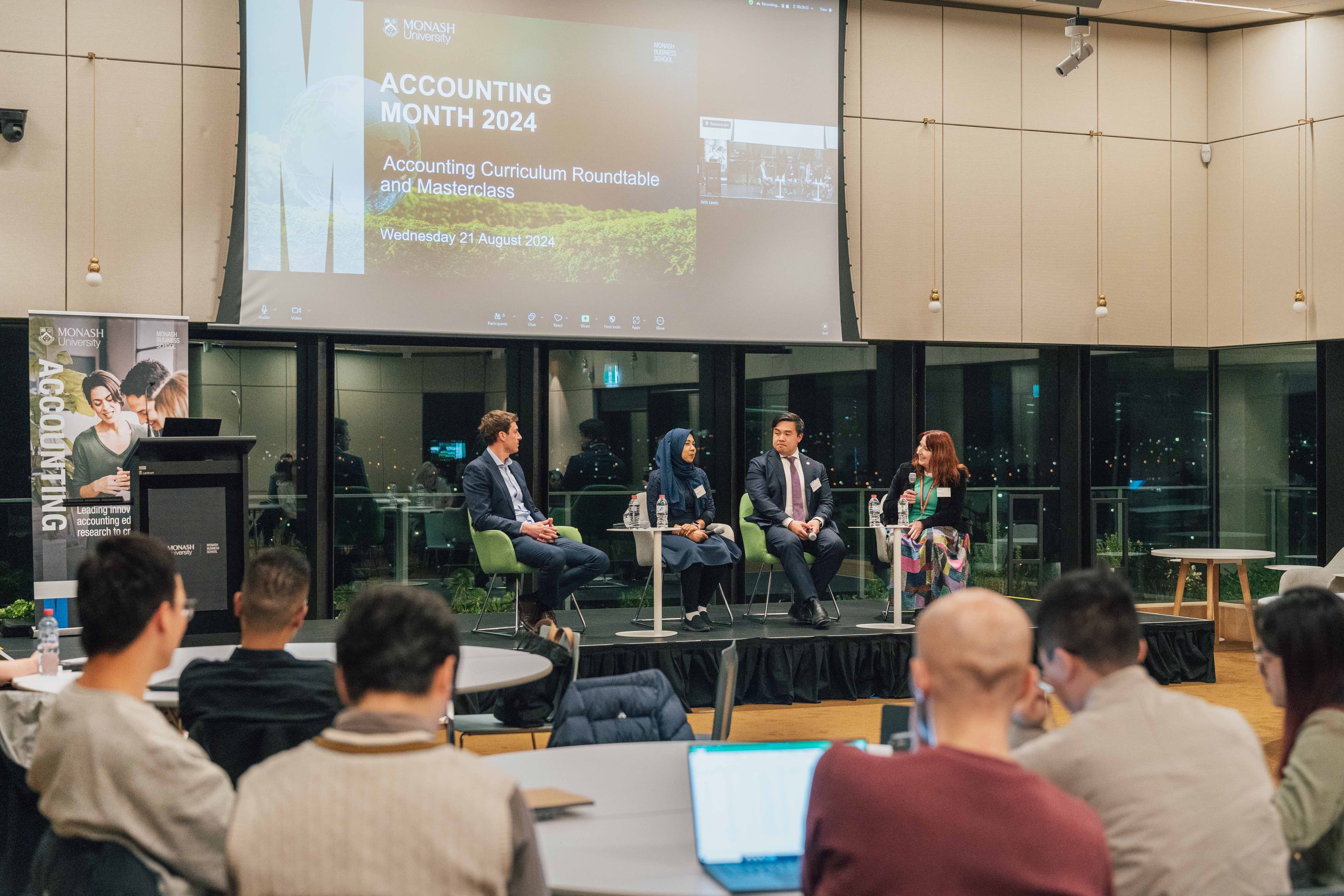Chris Bush on a panel at the Monash University Accounting Curriculum Roundtable